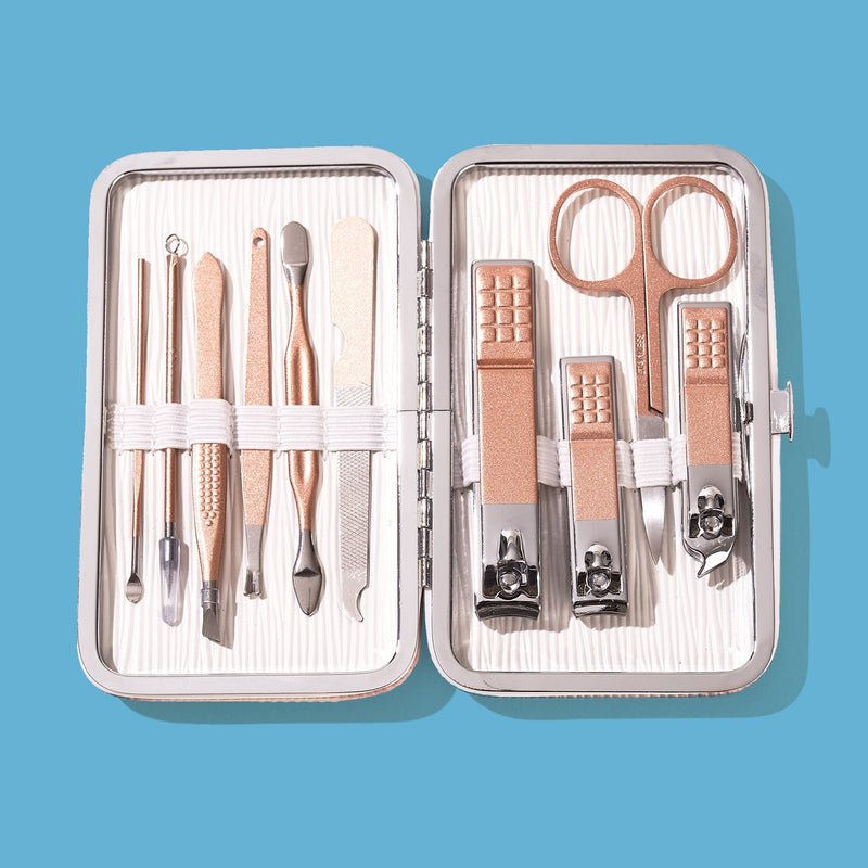 Blossom 10-piece tool kit in a pink hardshell keepsake case