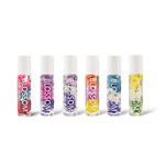Blossom Tropicale Lip Gloss Bundle Variety Pack - includes 6 Roll-On Lip Glosses coconut, island fruit, lychee, mango, melon, and pineapple