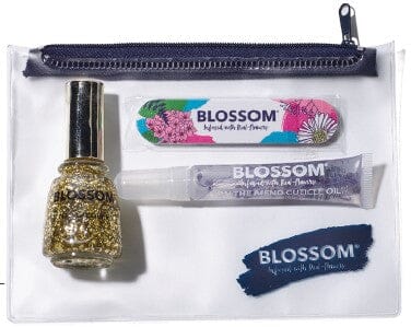 Holiday Nail Pouch With Nail Lacquer, Cuticle Oil, Mini Nail File